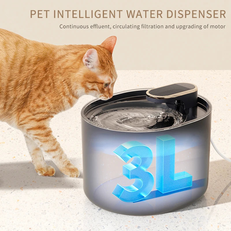 Silent 3L Automatic Pet Water Fountain